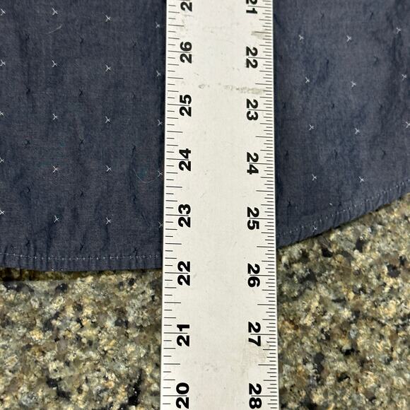 Guess Button Up Shirt Mens Size M Blue All Over Print Slim Fit 100% Cotton - Picture 8 of 9